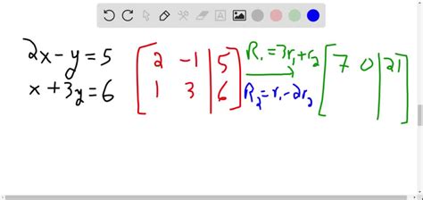 Solvedwrite Each System As A Matrix And Solve It By Gaussian