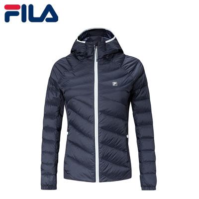 Qoo Fila Down Jacket Women Lightweight Down Jacket Womens Clothing