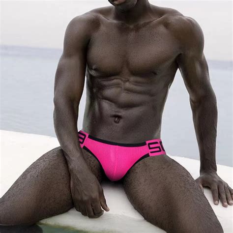 Ropa Interior Gay Para Hombre Bikini De Malla Con Suspensorio Lencer A