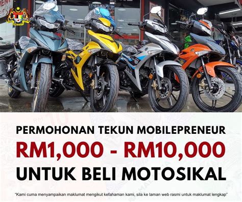 Permohonan Tekun Mobilepreneur Rm Rm Untuk Beli Motosikal