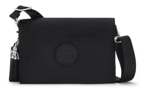 Cartera Bandolera Kipling Clair Dise O Liso De Poliamida Negra Con