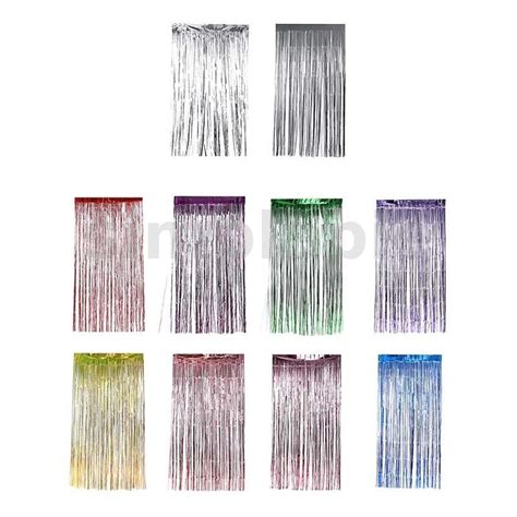 X M Metallic Foil Fringe Door Curtains Party Christmas Birthday