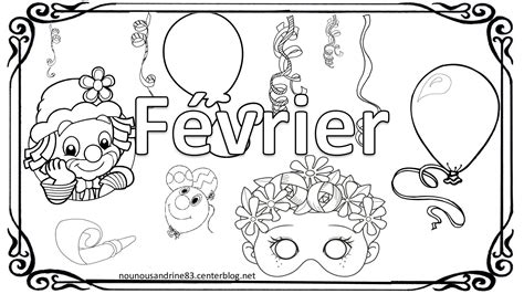 F Vrier Colorier Gommettes