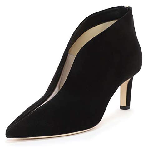 Best Front V Cut Booties Low Heel