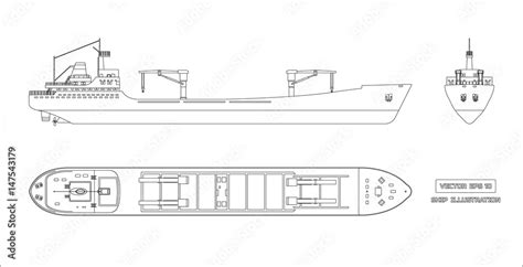 Cargo Ship Drawing