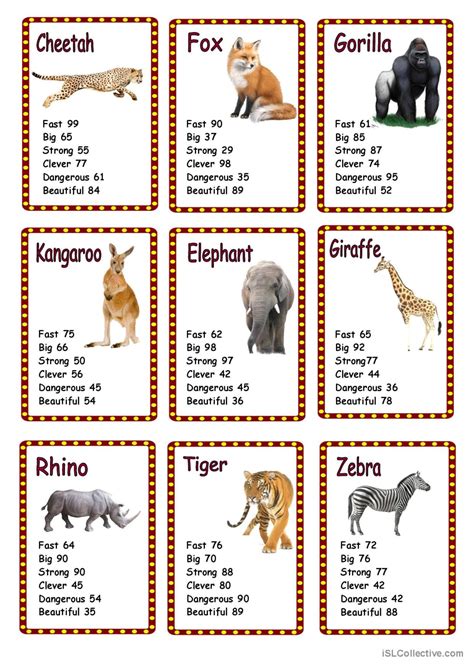 Comparisons-Animals: English ESL worksheets pdf & doc