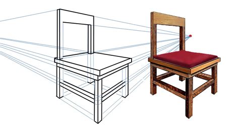 Menggambar Kursi Dengan Teknik Perspektif Dua Titik Hilang Youtube