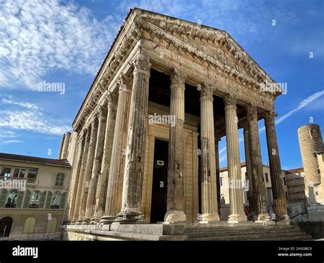 Vienne Is Re France Temple Of Augustus And Livia Stock Photo Alamy