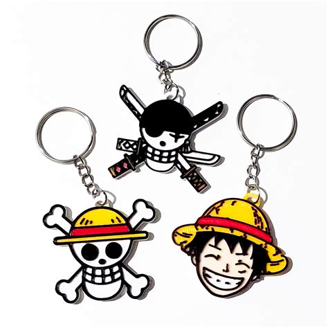 Archivo STL ONE PIECE LLAVEROS KEYCHAIN LUFFY ZORO ESCUDOModelo De