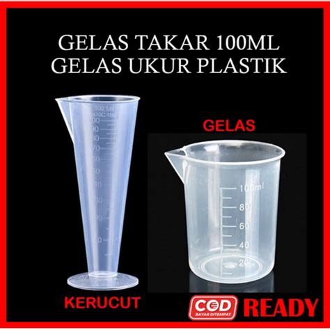 Jual Gelas Takar Ukur 100ML150ml Plastik Bening Transparan Measuring