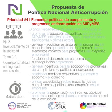 Pna Prioridad Fomentar Pol Ticas De Cumplimiento Y Programas