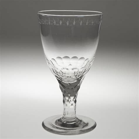 Georgian Goblet With Facet Cut Stem C1800