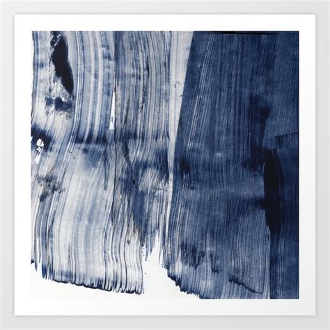 Navy Blue Abstract Painting EIGHTEEN Art Print by Elizabeth Karlson Art | Society6