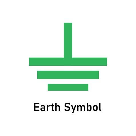 Protective Earth Ground Symbol Electrical Grounding Icon Element In