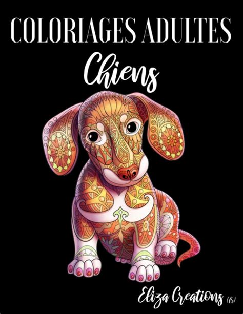 Buy Coloriages Adultes Chiens Livre Anti Stress Mandala Dessins à