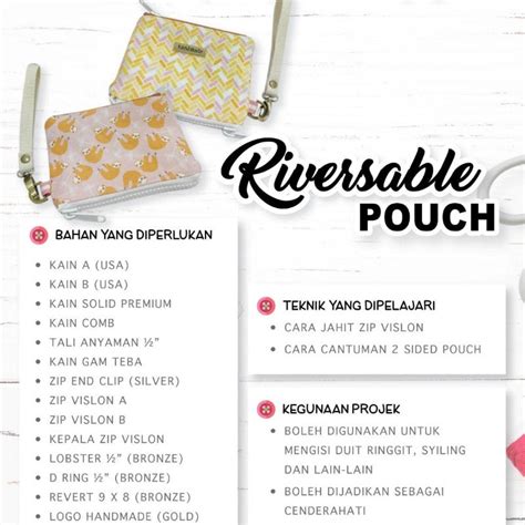 riversable pouch  workshop