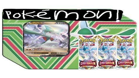 Pok Mon Tin Unboxing Gallade V Tin Lost Origin Packs Youtube