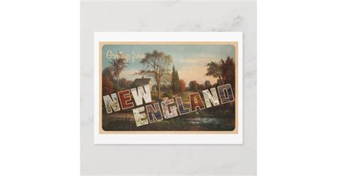 Greetings From New England Postcard Zazzle