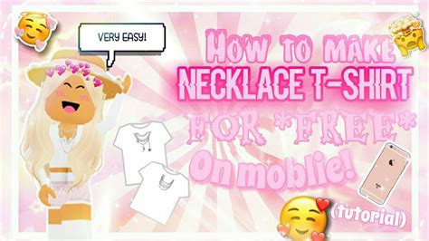 How To Make Necklace T Shirt On Roblox For Free On Mobile Very