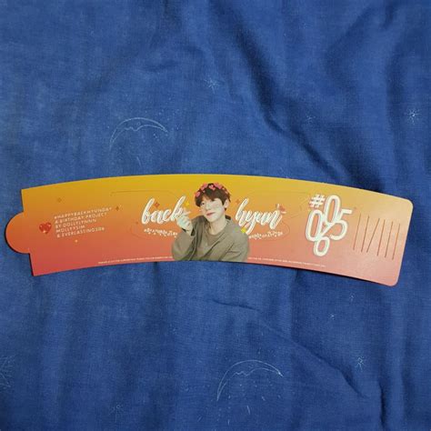 Exo Baek Hyun Birthday Cup Sleeve Hobbies And Toys Memorabilia