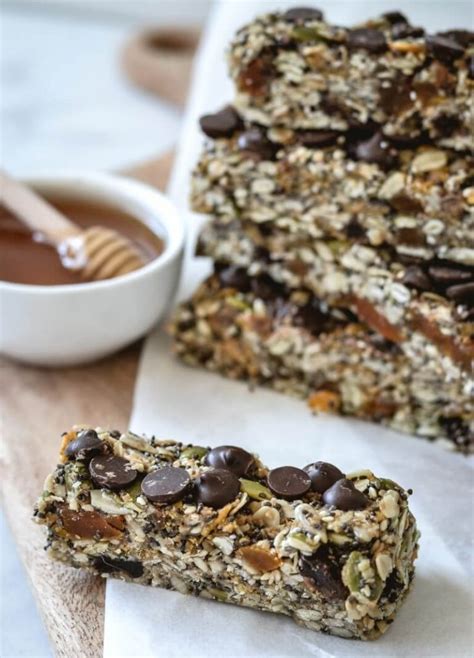 Healthy Nut Free Muesli Bar Recipe The Cooking Collective