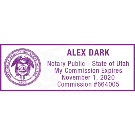 Notary Stamp For Utah State Notary Stamps And Supplies