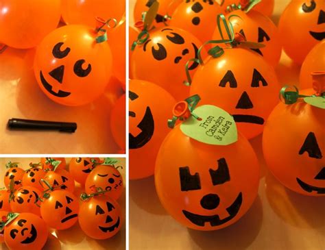 Treat Filled Pumpkin Balloons Handmade Halloween Decorations