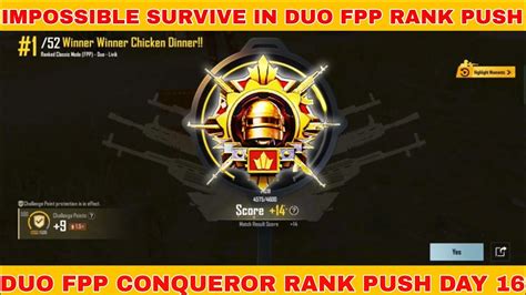 Impossible Survival In Duo Fpp Rank Push Duo Fpp Conqueror Rank Push