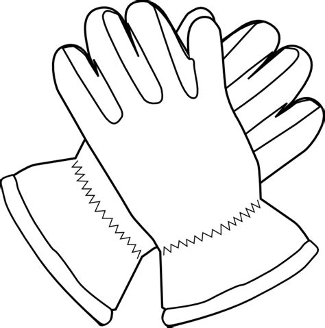 Gloves Outline Clip Art At Vector Clip Art Online Royalty