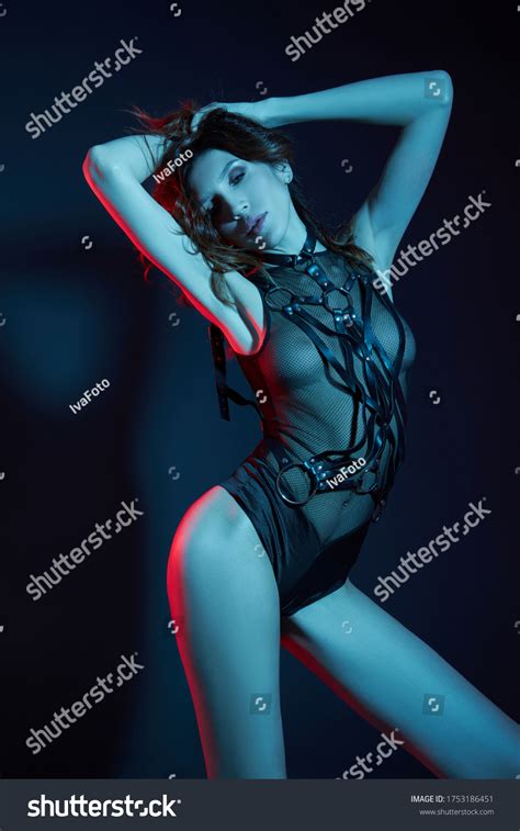 Sexy Nude Woman Belt Neon Light Stock Photo Shutterstock