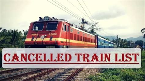 Train Cancellation List Today Railway Canceled Many Trains Today And