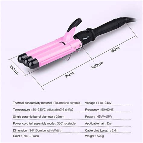 22mm 25mm 32mm 3 Barrels Hair Curler Wave Curler Ceramic Curling Iron