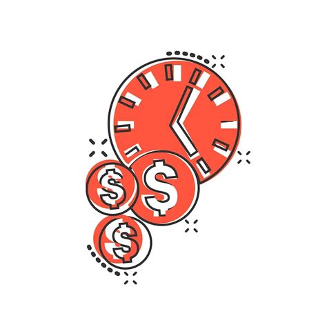 Premium Vector Time Is Money Icon In Comic Style Project Management