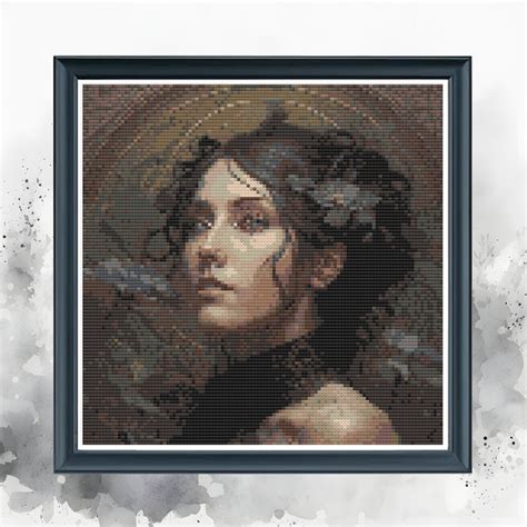 Goddess Of October Full Coverage Cross Stitch Pattern Counted Cross