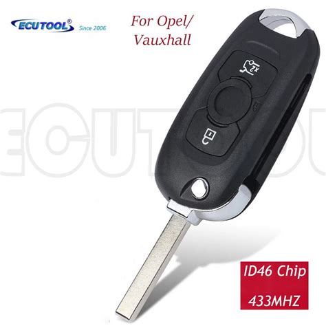 Ecutool Replacement Flip Remote Car Key Fob Buttons Mhz Pcf E