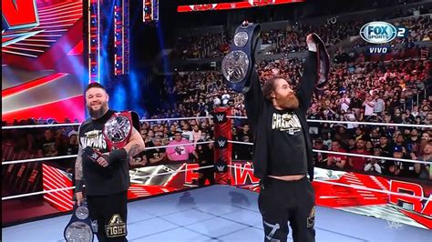 Kevin Owens Sami Zayn Hablan Como Nuevos Campeones En Pareja Wm