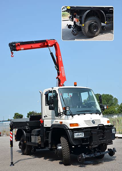Unimog Multimodal With Fassi Truck Crane Fassi Crane