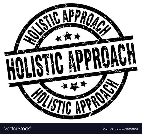 Holistic Approach Round Grunge Black Stamp Vector Image