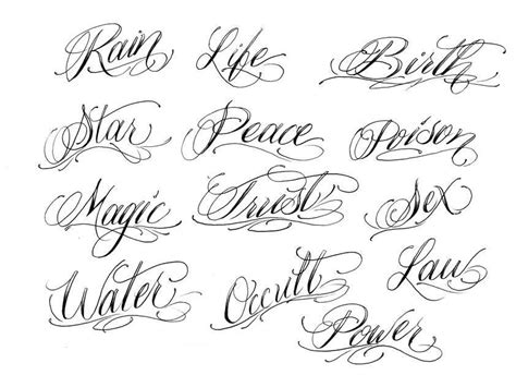 Free Printable Tattoo Font Stencils