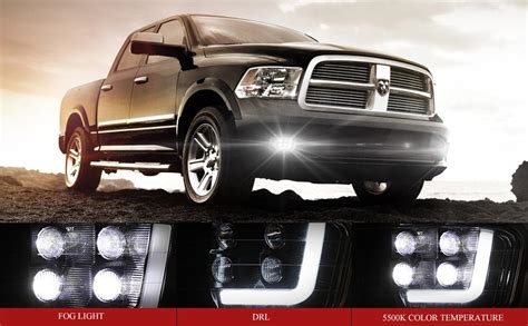 Bunker Indust Dodge Ram Led Fog Light With Daytime Running Light Set