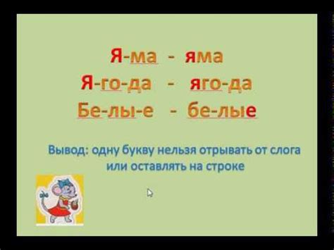 1 класс Грамота Как переносить слова? - YouTube