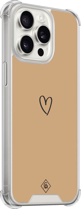 Iphone Pro Max Hoesje Hart Bruin Casimoda Shockproof Case