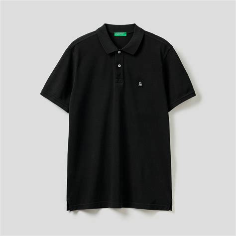 Benetton Basic Erkek Siyah Polo Erkek T Shirt Polo 34 4327198 SuperStep