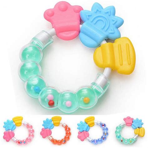 Nice Infant Teething Ring Baby Rattles Biting Toy Kid Cute Toy Baby