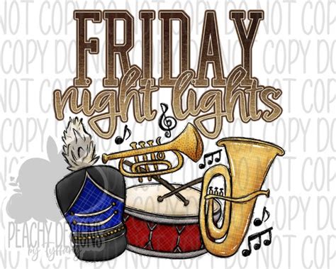 Friday Night Lights Png Football Clipart Marching Band - Etsy