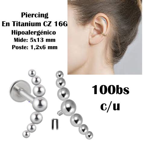 Piercing En Titanium Bolitas Sex Shop Mi Dulce Flor Bolivia