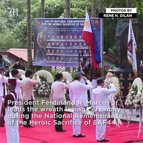 Marcos Leads Wreath Laying Rites For SAF44 Video Dailymotion