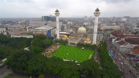 Aerial View Of The Masjid Raya Bandung Or Grand Mosque Of Bandung In