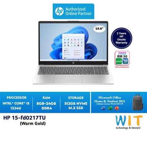 Hp 15 15 Fd0217tu Fd0218tufd2019tu Intel Core I5 1334u 8gb 24gb Ram 512gb Ssd 156 Fhd Ms