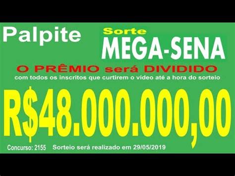 Palpite Mega Sena Concurso Vamos Dividir Youtube